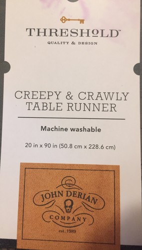New John Derian Threshold Creepy Crawly Critter Table Runner 20”x90”