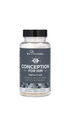 Conception for Him, Fertility Aid, 60 Vegetarian Capsules Eu Natural