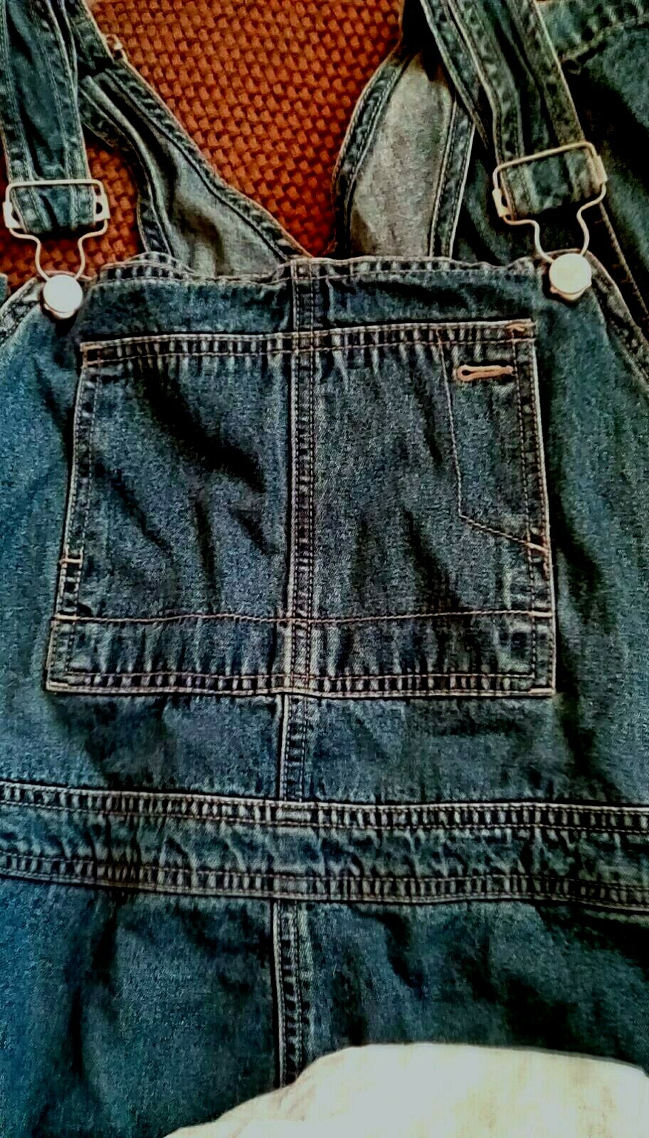 L Motherhood Denim Overalls & embroidered Linen Cami top