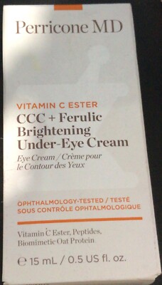 Perricone MD Vitamin C Ester CCC +Ferulie Brightening Under-Eye Cream~0.5 oz (F2
