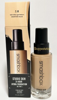 Smashbox Studio Skin 24 Hour Hydra Foundation Shade 2.18 LIGHT MEDIUM NEUTRAL