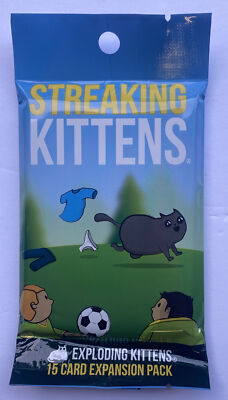 NEW Streaking Kittens Exploding Kittens 15 Card Second Expansion Pack Card Game