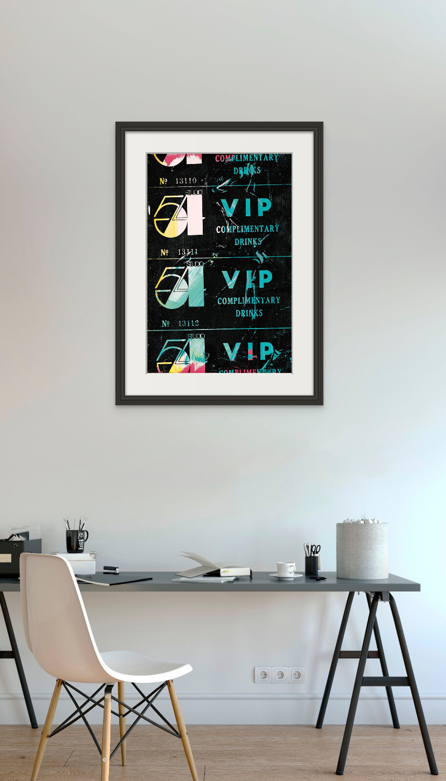 Andy Warhol - VIP Ticket Studio 54, Giclee Print, Disco Music Poster, Wall Decor