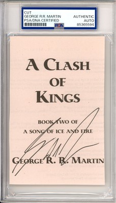 GEORGE RR MARTIN SIGNED A GAME OF THRONES A CLASH OF KINGS AUTOGRAPH PSA DNA COA