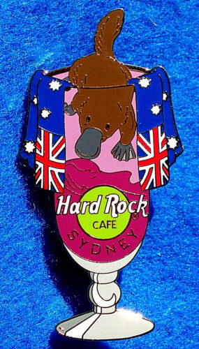 SYDNEY PLATYPUS HURRICANE PURPLE GLASS SERIES AUSTRALIAN FLAG Hard Rock Cafe PIN