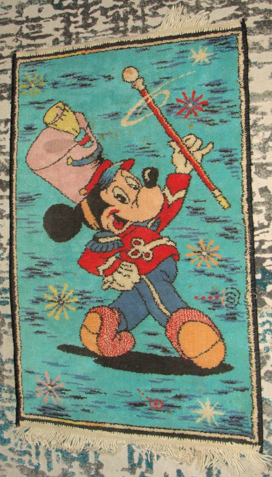 ラグ・カーペット Disney Mickey Mouse tapestry rug Walt Disney World Mickey Mouse Globe Four Parks Tapestry