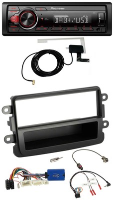 Pioneer 1DIN MP3 DAB USB Lenkrad Autoradio für Dacia ab 2012 schwarz