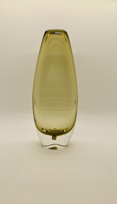 Johansfors Signed Art Glass Vase By Bengt Orup
