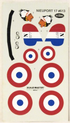 Testors #613 Nieuport 17 Decals - New