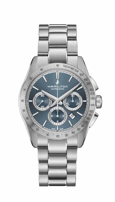 Hamilton H36656140 Jazzmaster Performer Chrono Steel 42 mm Blue Auto Men's Watch