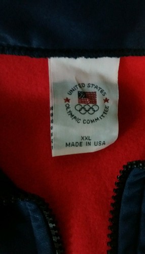 Olympic USA pullover lined warmup jacket, size XXL (London)