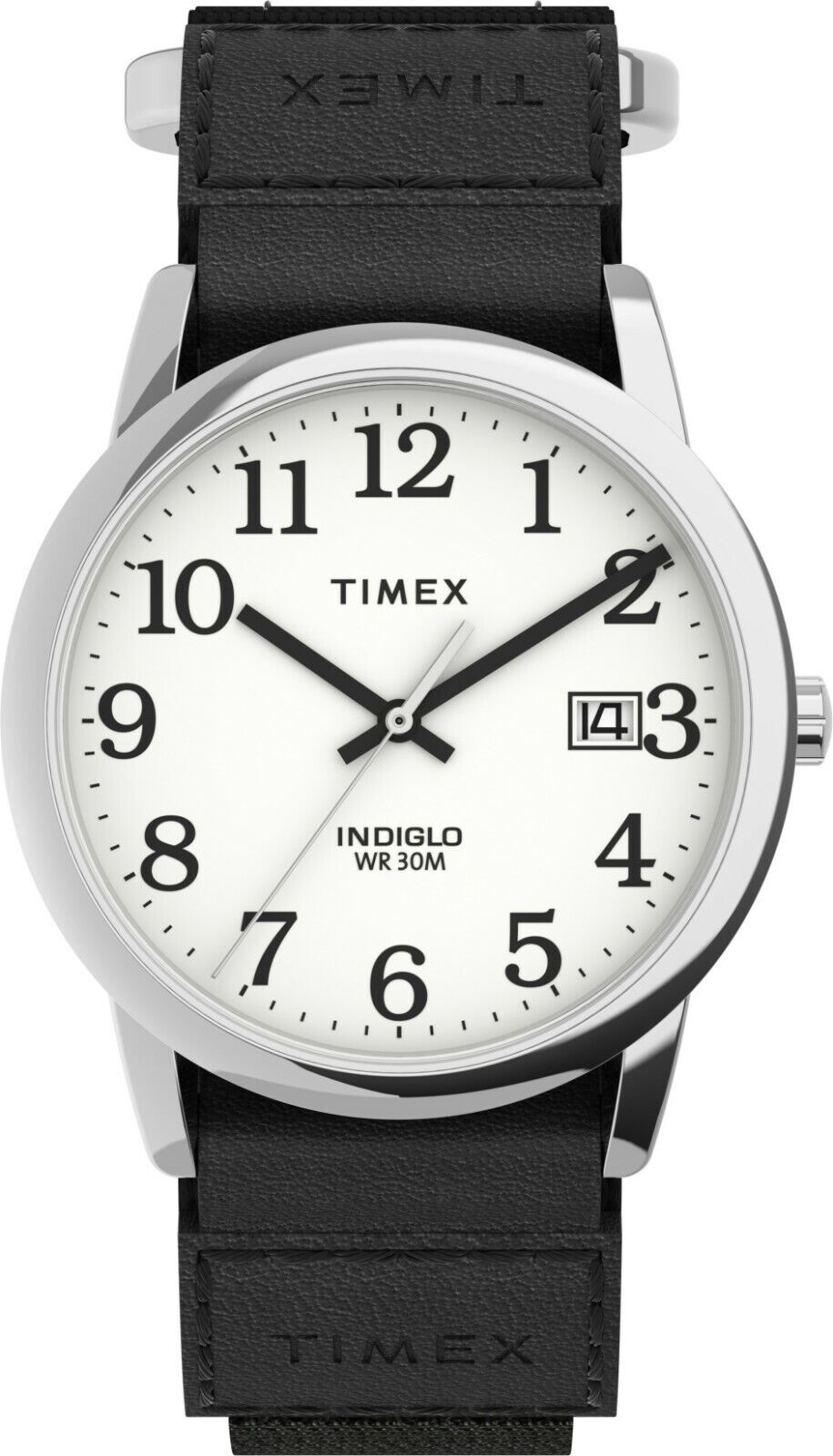 Timex TW2U84900, мужские часы Easy Reader с черным нейлоновым ремешком, индиго, дата