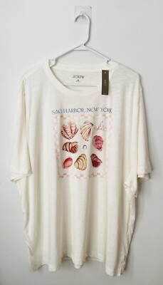 NEW NWT Women s J Crew Sag Harbor T-Shirt Size 3X SHELLS