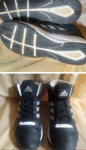 Men&rsquo;s Adidas Black High Top Basketball Shoes Size 9.5