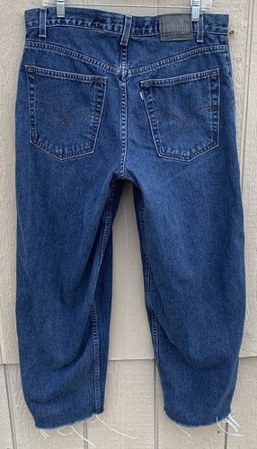 USA製 90s Levi's SilverTab \"WIDE LEG\" 1990's Levi's Baggy Mega Wide Silvertab Denim Jeans 32