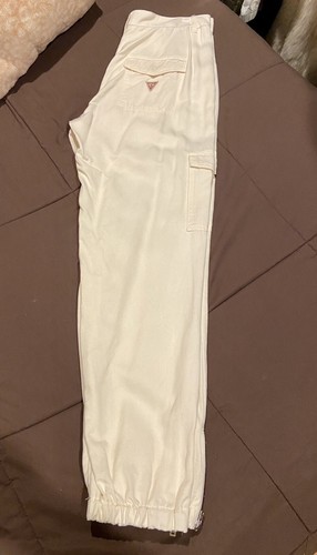 29x 28 Ivory Button Pockets On Leg Zipper Elastic Ankles