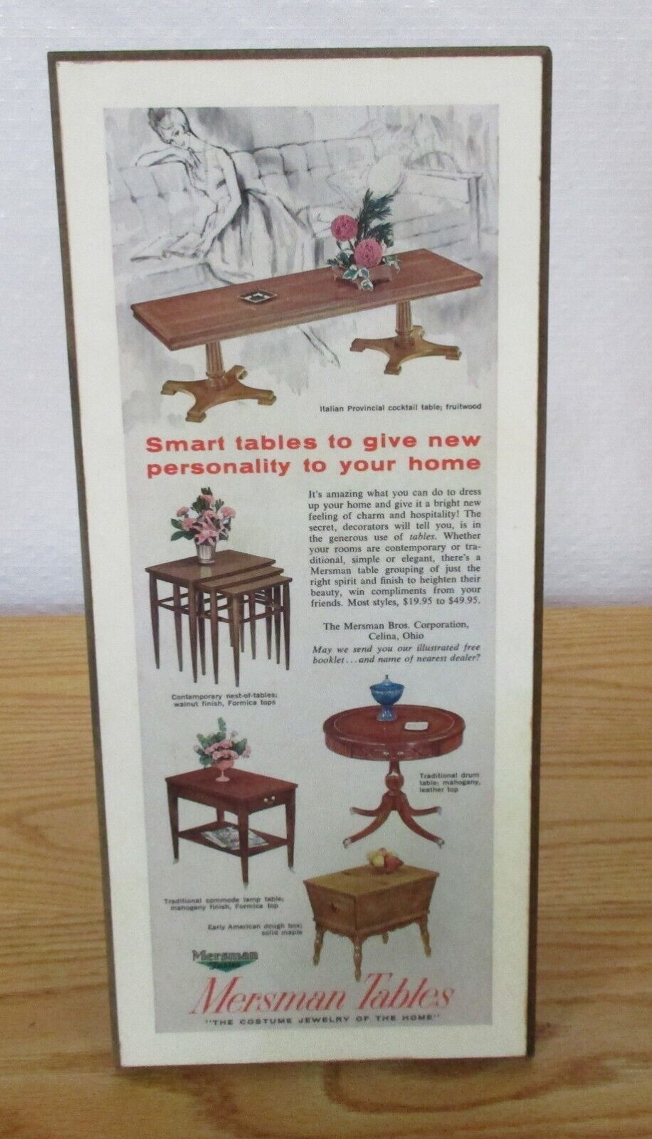 Vintage Mersman Tables Furniture Store Table Top Stand Up Vintage Mersman Tables Furniture Store Table Top Stand Up