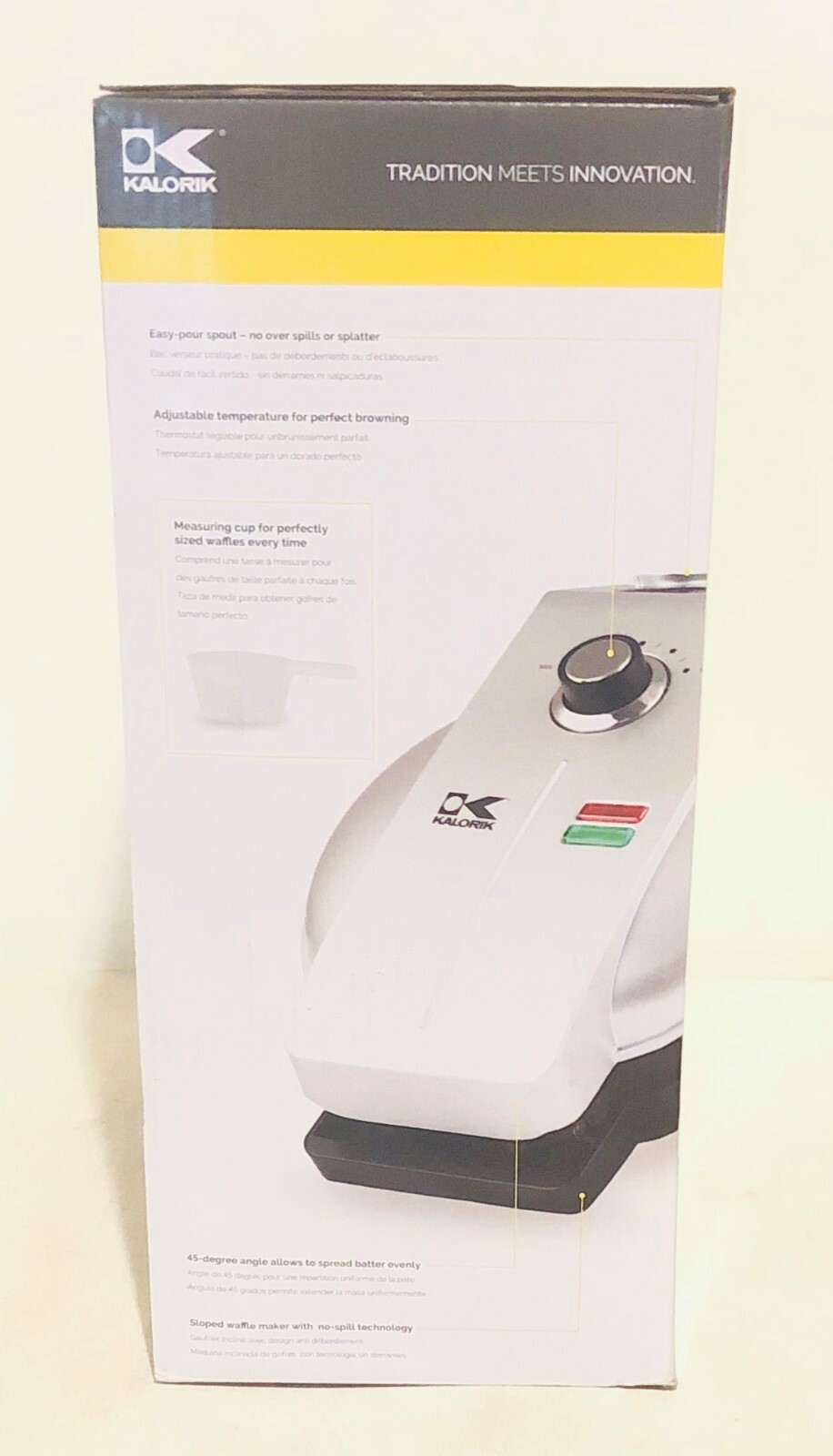 Kalorik Easy Pour Belgian Waffle Maker Model # WM 45024 S