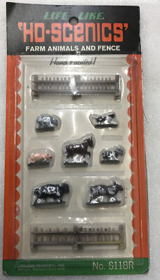 LIFE LIKE HO SCENICS Farm Animals Fence  Hand Painted NO. S118R 3/4'' TALL (F71)