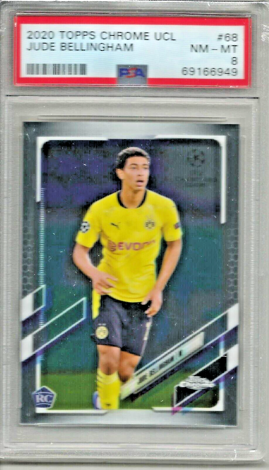 2020 topps chrome ベリンガム RC Auto PSA8 Jude Bellingham 2020 Topps Chrome UCL Rookie (#68) PSA 8 | eBay