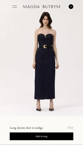 スカート Magda Butrym Long Denim Skirt With Back Split Denim maxi skirt in blue - Magda Butrym | Mytheresa