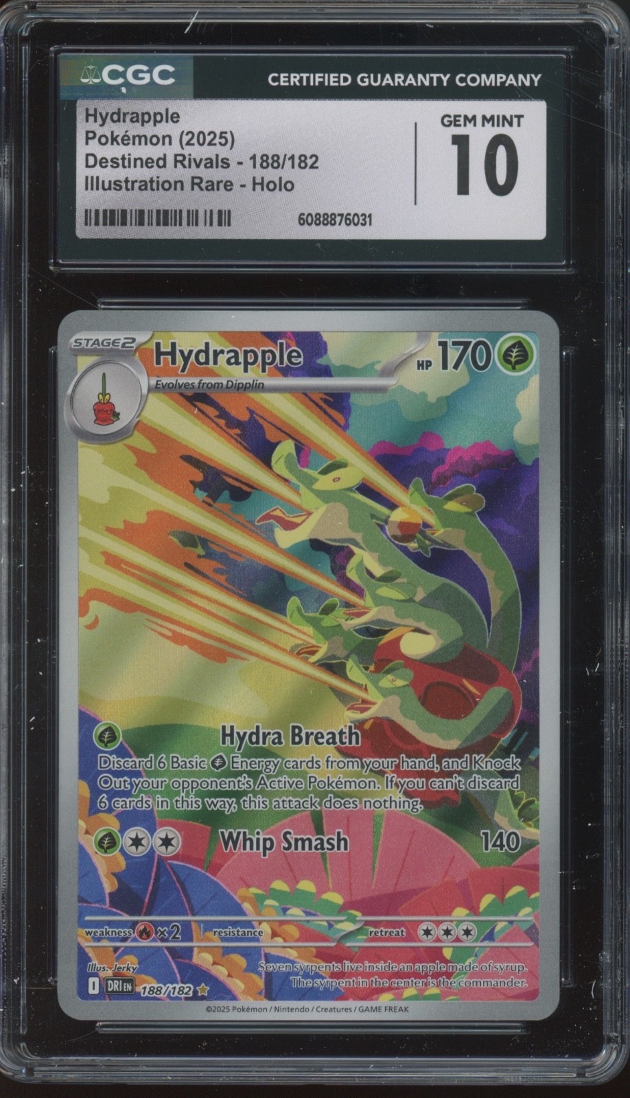 2025 Pokemon Destined Rivals Illustration Rare Holo Hydrapple Gem Mint CGC 10