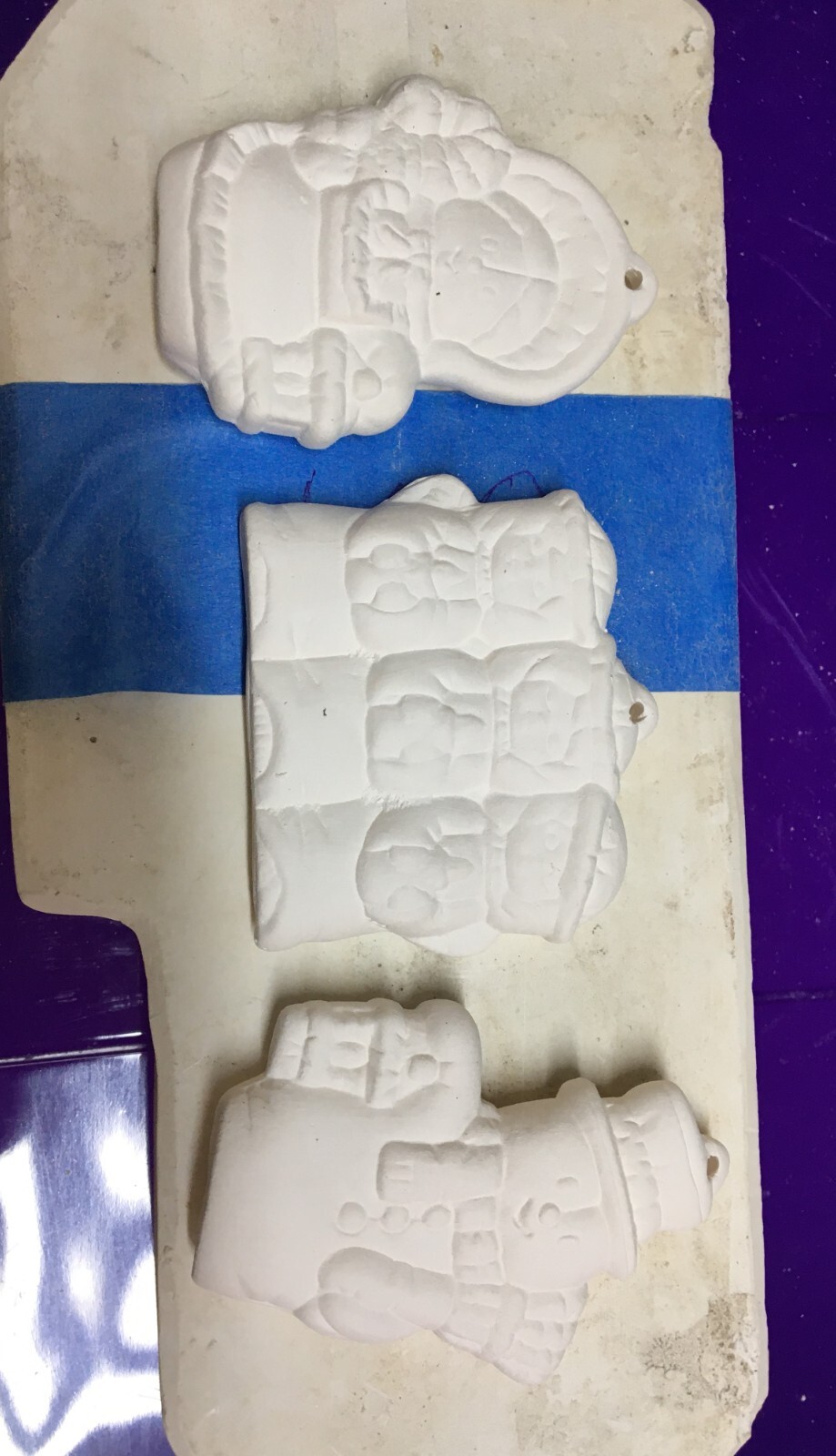 Vintage NOWELL Ceramic Casting Mold NM1537 3 ORNAMENTS (100