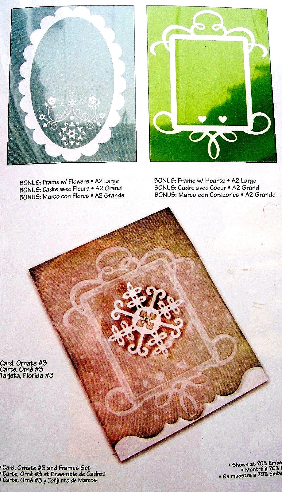 Ornate Card #3 Sizzix Bigz XL Die with bonus Embossing Folder Set 658188 NEW!
