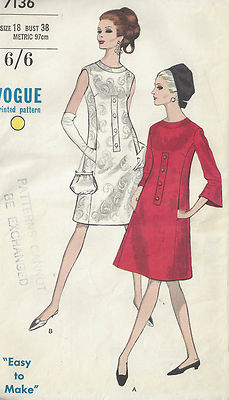 1960s Vintage VOGUE Sewing Pattern B38