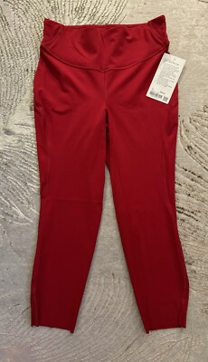  Lululemon  Base Pace HR Crop 23  4th Of July RED Size 10 Leggings