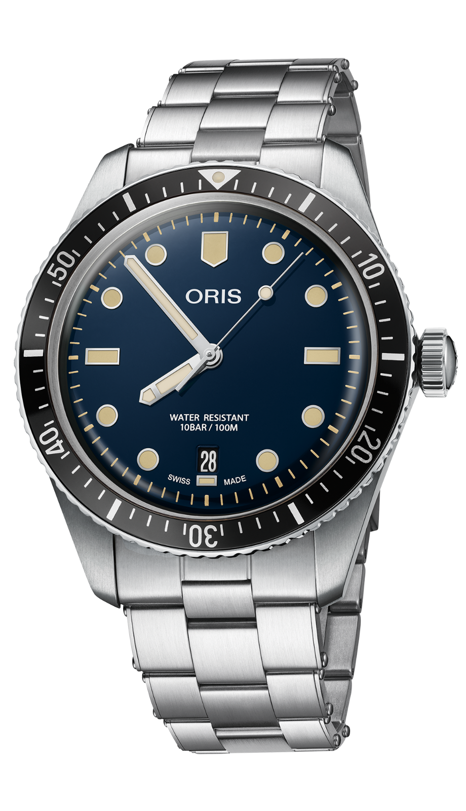 Pre-owned Oris Divers Sixty-five Date - 01 733 7707 4055-07 8 20 18