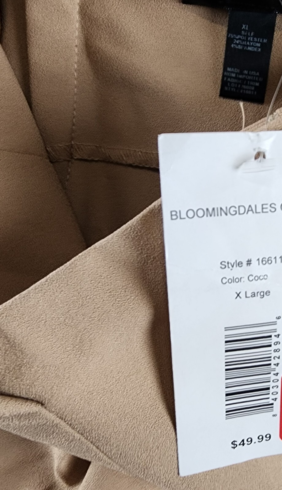 AQUA Pleated Front & Back Wide-Leg Ankle Pants Women's XL Coco Zipper Closure - Picture 12 of 12