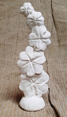 Ceramic Bisque Shamrock Stack of Luck Clover Nowell 1838 U-Paint Ready To Paint