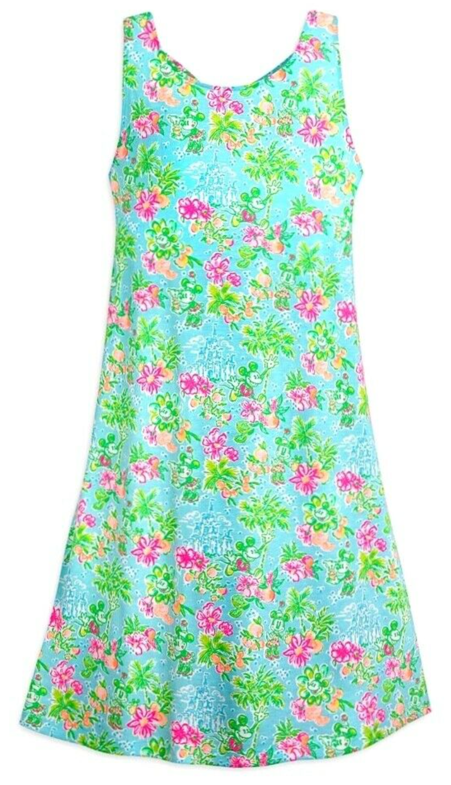 Pre-owned Lilly Pulitzer X Disney Parks Kristen Swing Tank Dress L Lg Large In Hand In Multicolor