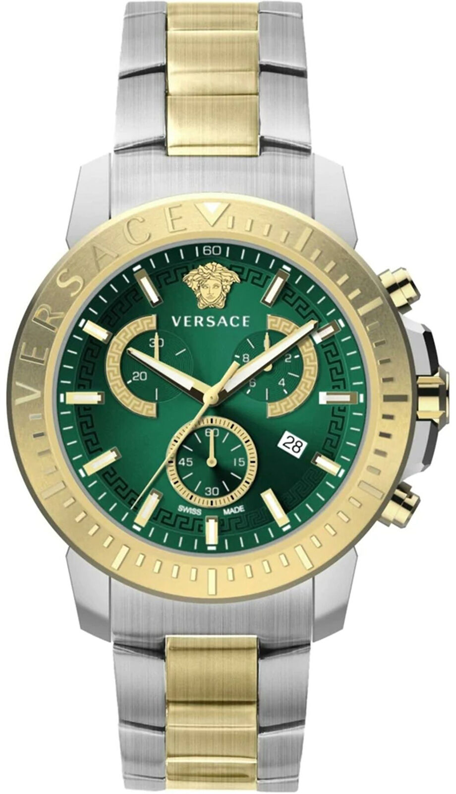 Versace VE2E00421 New Chrono green silver gold Stainless Versace VE2E00421 New Chrono green silver gold Stainless