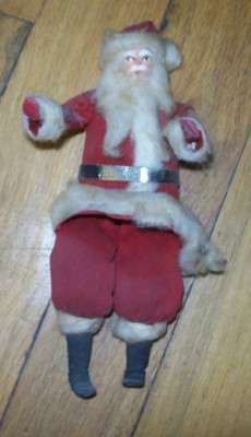 Antique Santa Claus Pose-able Arms and Legs 6 1/4  Tall