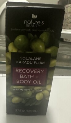 Nature's Beauty,Squalane Kakadi Plum Recovery Bath & Body Oil 3.7oz
