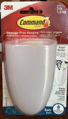 Command Razor Holder with Water-Resistant Strips Bath. Holds 3 Lbs