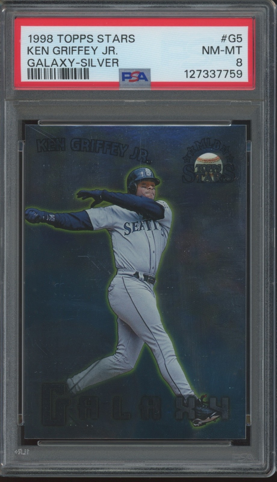 1998 Topps Stars Galaxy Silver #G5 Ken Griffey Jr 37/75 Pop 4 No 10's PSA 8