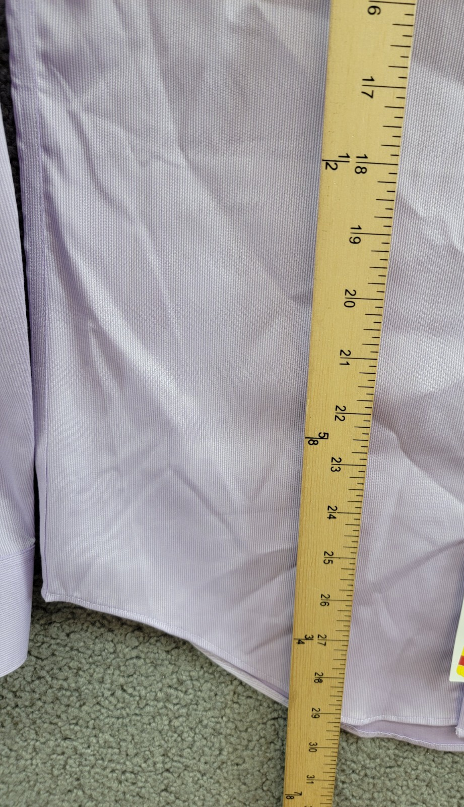 Calvin Klein Steel + Slim Fit Modern Pin Cord Dress Shirt Men's 14.5 32/33 Lilac - Picture 8 of 18