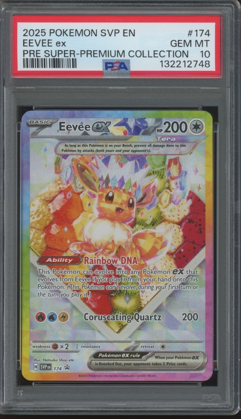 2025 Pokemon SVP EN Pre Super Premium Collection #174 Eevee ex Gem Mint PSA 10