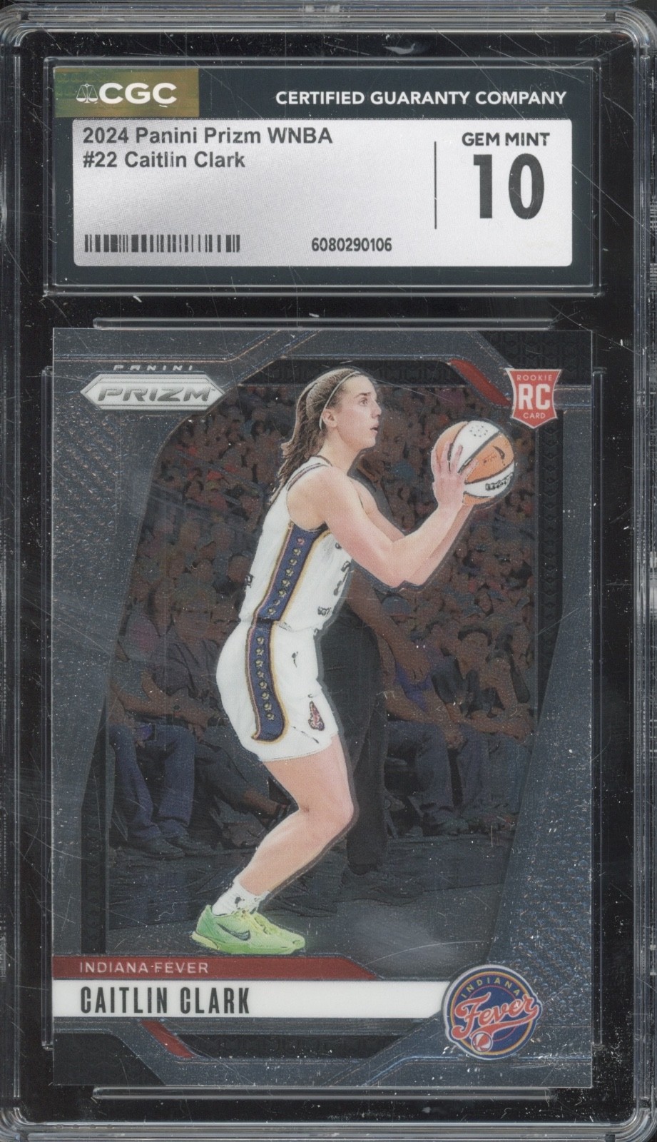 2024 Panini Prizm WNBA #22 Caitlin Clark RC Rookie Gem Mint CGC 10