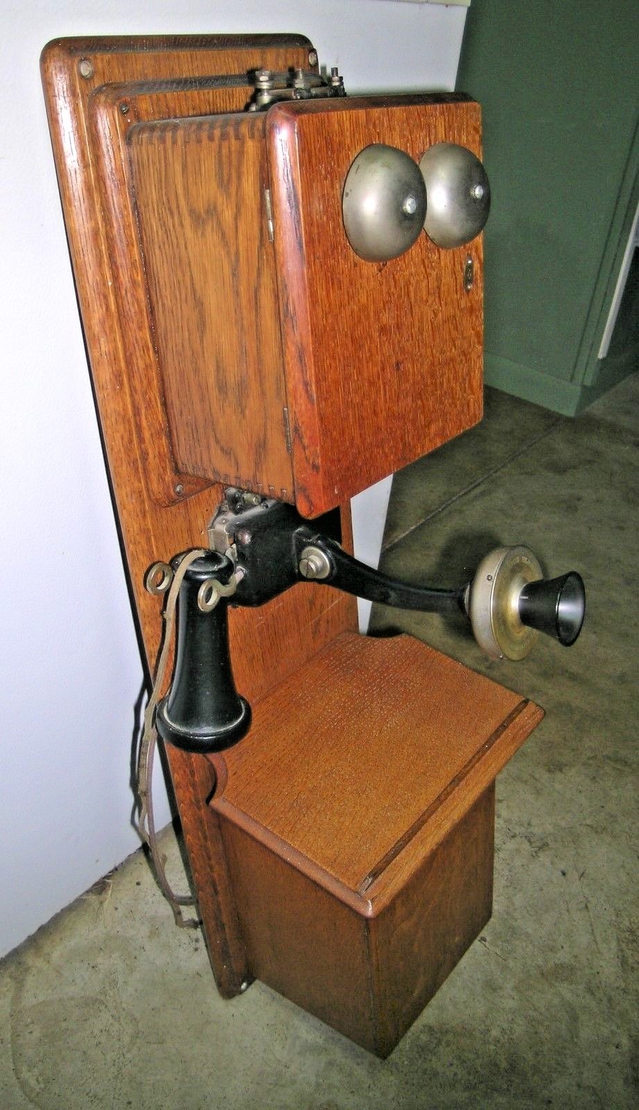 *Vtg~RARE~Antique1900's Cracraft Leich Electric Co.Hand Cranked Wall Phone
