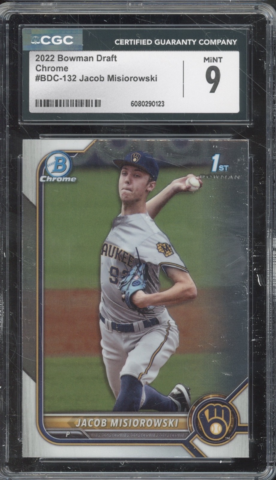 2022 Bowman Chrome Jacob Misiorowski RC Rookie Mint CGC 9
