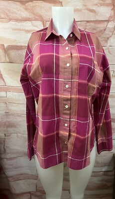 Old Navy Women's Button-down Shirt  Magenta multi colored, Sz M NWOT