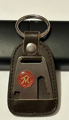 Vintage Marlboro Country Store Multi Tool Bottle Opener Leather Keychain w/Ring