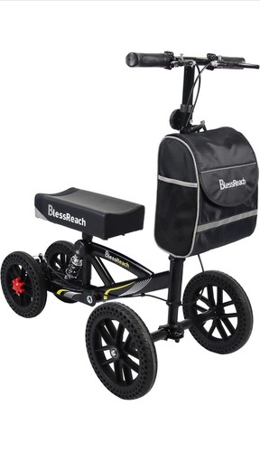 Blessreach Knee Walker Scooter All-Terrain Foldable Disc