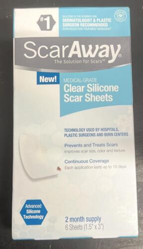 ScarAway Silicone -6 Sheets- Stretch Marks, Burn, C-Section, (A5)