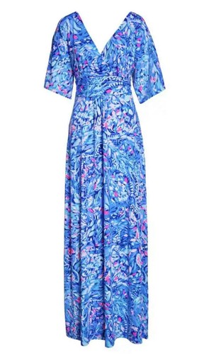 NWT Lilly Pulitzer Parigi Royal Purple Party Wave Fit Flare