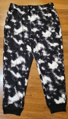 LuLaRoe Jax Pants Joggers Size 2XL Beautiful Black & White Print NWT
